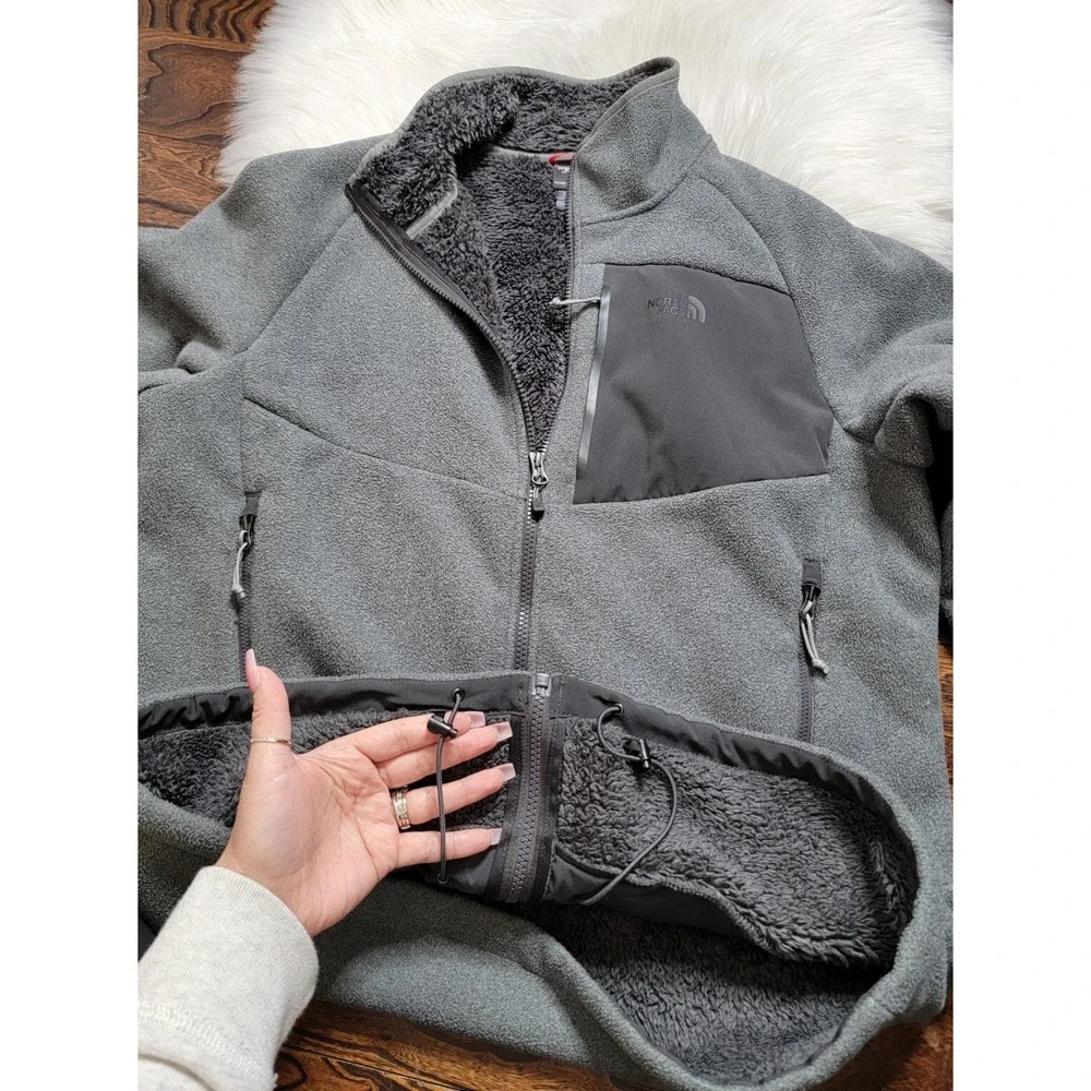 The North Face Full Zip Fleece Jacket Men's Size Large Gray Outdoors